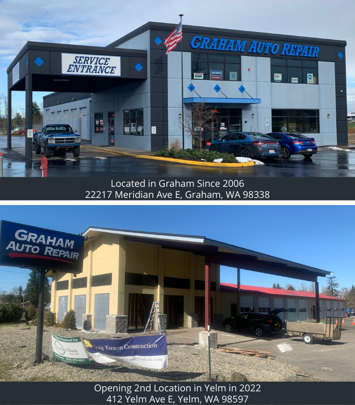 Graham Auto Repair is Located in Graham 98338 and Yelm 98597